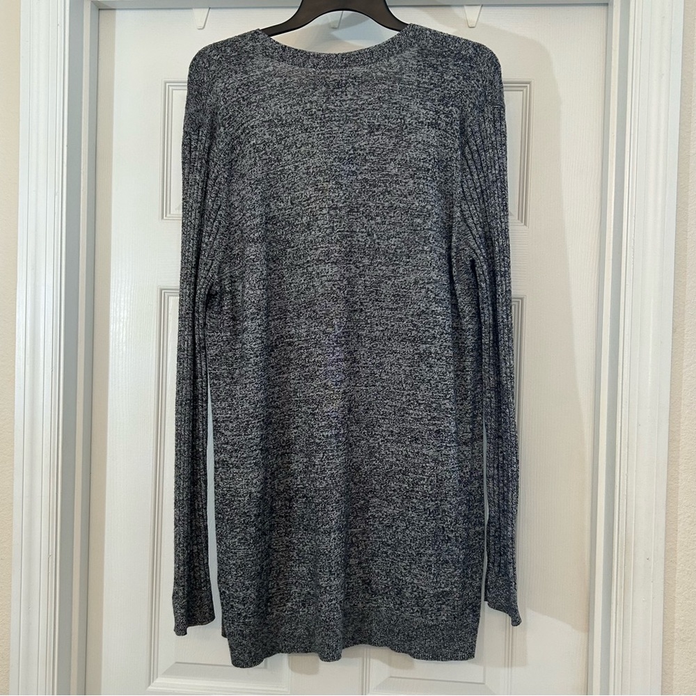 Apt. 9 Essential Ribbed Grey Open Cardigan Size L 🆕 - Picture 8 of 8